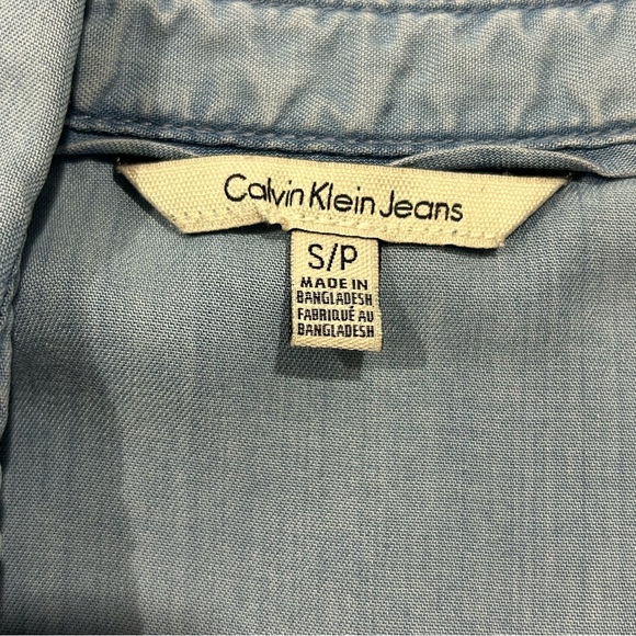 CALVIN KLEIN Blue Denim Sleeveless Dress in Women's Size Small - Picture 4 of 6